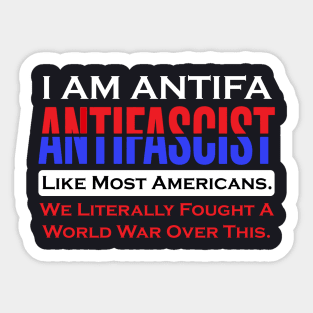 I Am ANTIFA Sticker